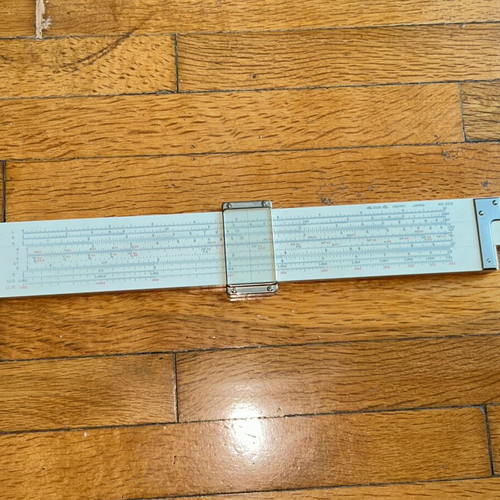 Sun Hemmi No.259 Slide Rule, bamboo with white coating