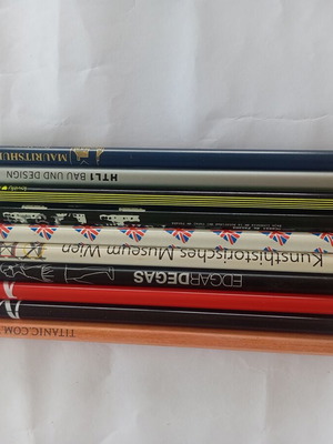Collectible pencils like new, set of 10 from various museums and countries