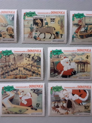 Disney Santa's Workshop Stamps Set 7 1981 new from Dominica