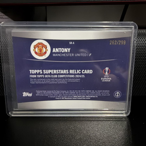Antony Topps Worn Relic Card 262/299, like new