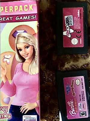 Game Boy Advance Barbie 3 παιχνίδια μεταχειρισμένα πακέτο περιπέτειας
