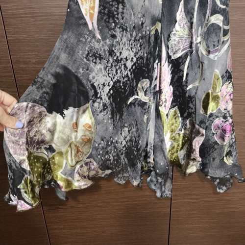 Floral Asymmetric Hi-Low Dress with Halter Neck, Like New