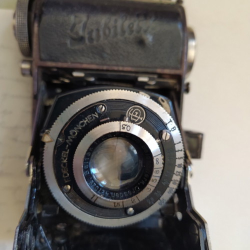 Balda folding camera with authentic 1940 WWII letter, used