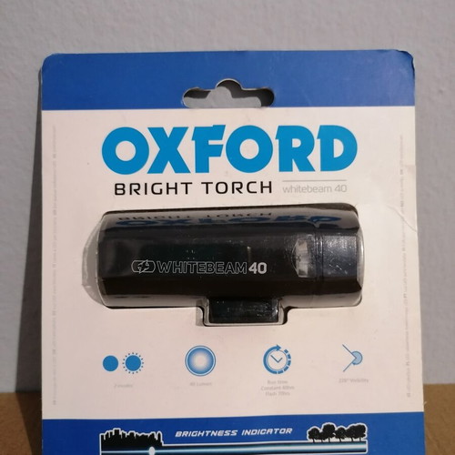Oxford Bright Torch White Beam 40 Front Bicycle Light new