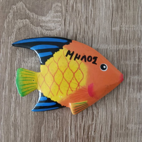 Wooden handmade Milos fridge magnet like new
