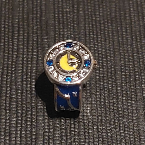 Charm watch A.L.E. new, silver with blue and yellow enamel