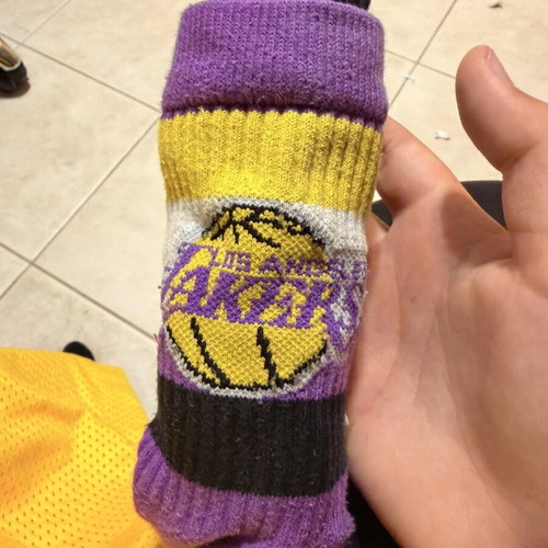 Lakers james6 shorts like new with gift socks