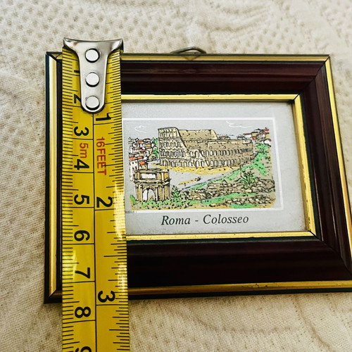 Vintage Mini Frame Rome Colosseum souvenir, like new