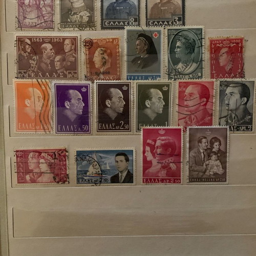 Stamp collection kings of Greece like new, 19 pieces