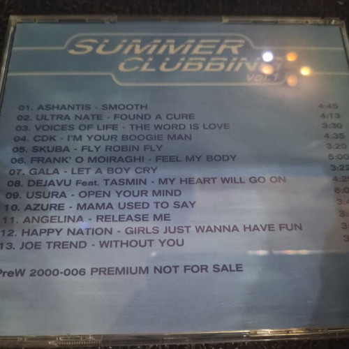 Summer Clubbing Vol.1 CD used, Eurodance and House collection