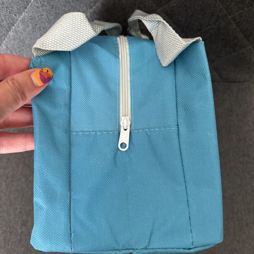 Lunch bag new, light blue with animal design and thermal insulation
