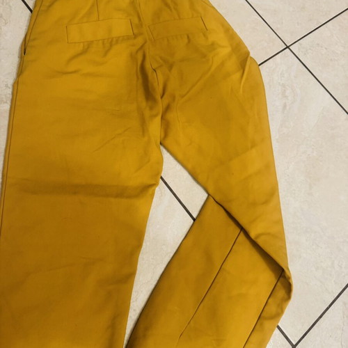 High-waist paperbag pants mustard ochre, like new, size S