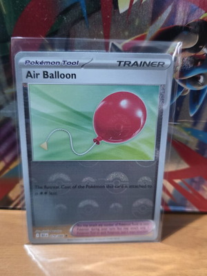 Air Balloon Pokemon Card like new, Poke Ball Pattern 079/086 Black Bolt Holo