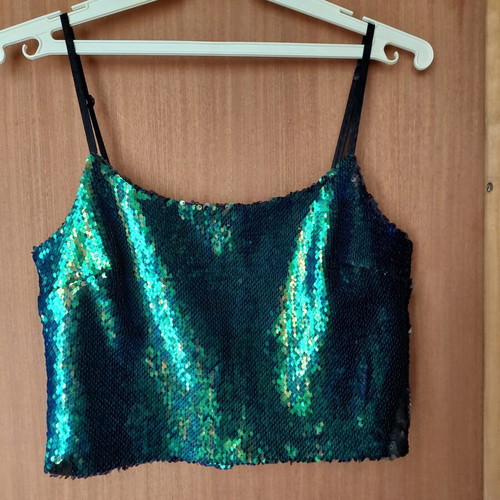 BSB sequin top medium with adjustable straps, like new