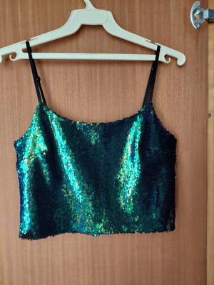 BSB sequin top medium with adjustable straps, like new