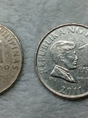 Philippines coins used, set of 2, K93-70