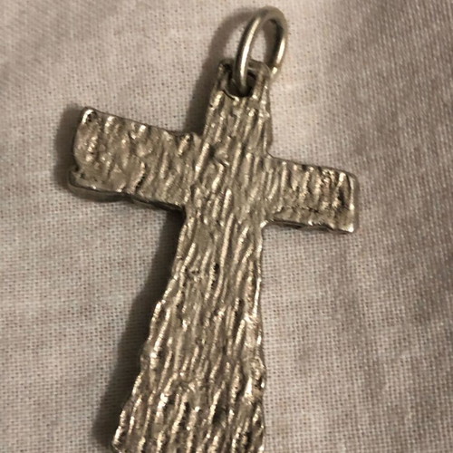 Silver 925 cross with enamel used