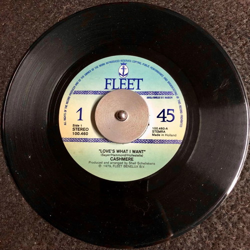 Cashmere Love's What I Want vinyl 7" single, like new, pop