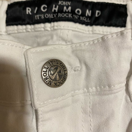 Richmond women's white elastic denim pants used, size 30