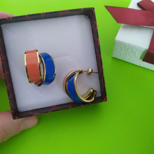 Stainless steel gold plated earrings new
