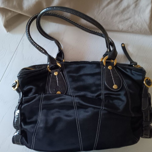 Hogan women's black patent leather handbag like new