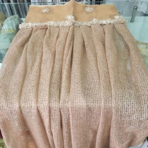 Curtain ready-made from burlap fabric new, set of two pieces