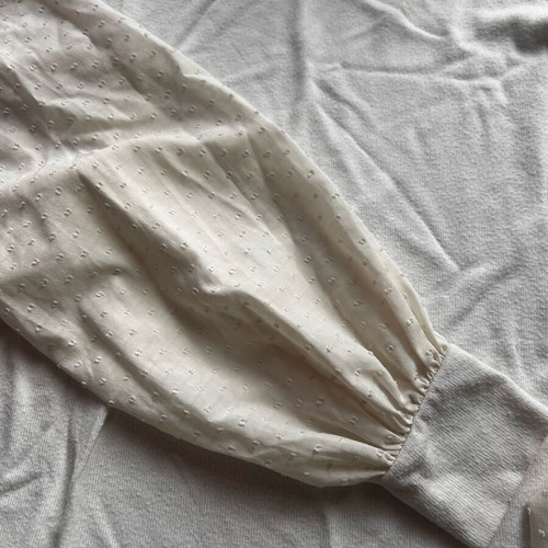 White Stradivarius blouse size XL like new with chiffon sleeves