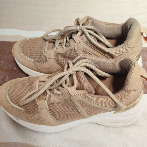 Women's sneakers size 39 used, beige
