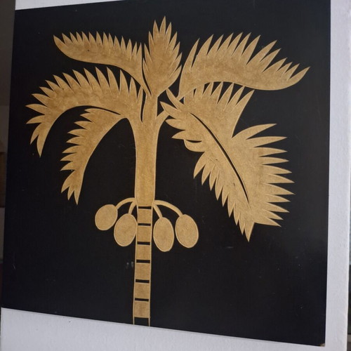 Wooden frame with embossed design used