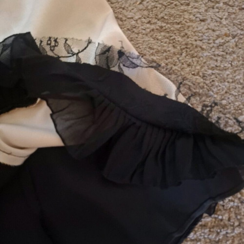 Luisa Spagnoli Silk Dress Like New Black With Beige