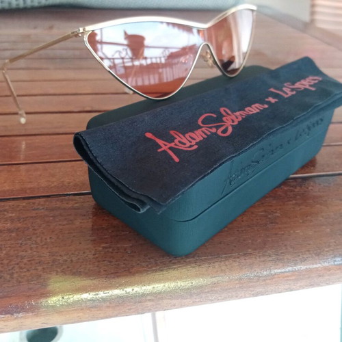 Le Specs Adam Salman x Le Specs women's sunglasses new, gold butterfly frame