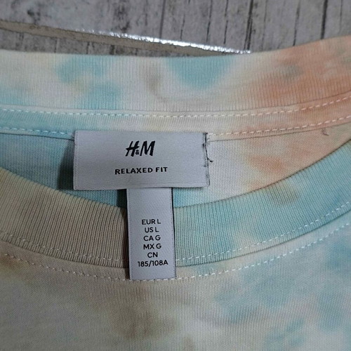 H&M cotton tie-dye t-shirt size L like new