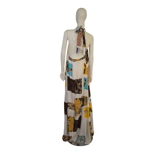 Camilla silk maxi dress size 2 with patchwork and tassels like new