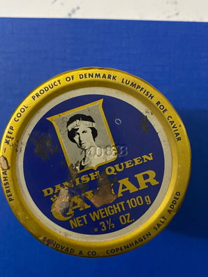 Danish Queen Caviar vintage jar used