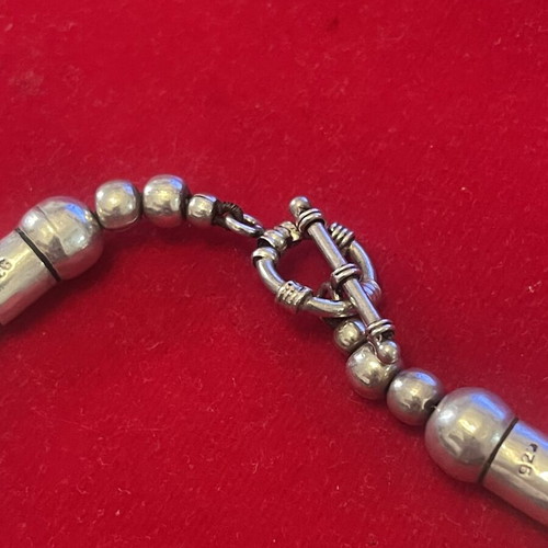 Silver 925 necklace with semi-precious stones vintage used