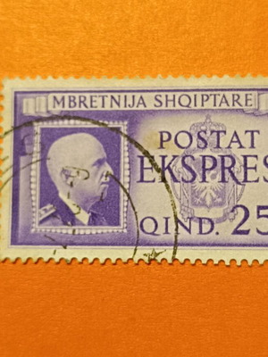 Γραμματόσημο Αλβανίας 1940 Αεροπορικό 25 Q μεταχειρισμένο