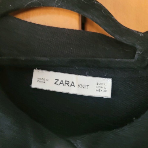Zara Black Dress Like New With Pearl Buttons Size L