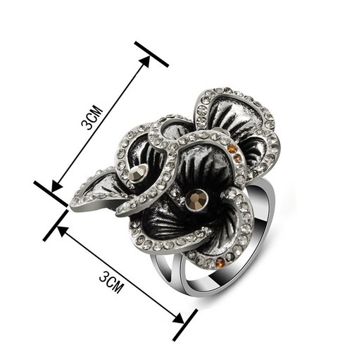 Flower No8 ring new, zinc alloy