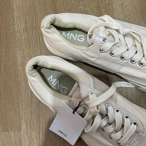 Mango sneakers new, beige, size 40, athletic