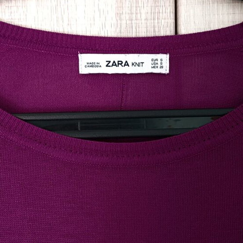 Zara long-sleeve women's blouse like new, purple violet