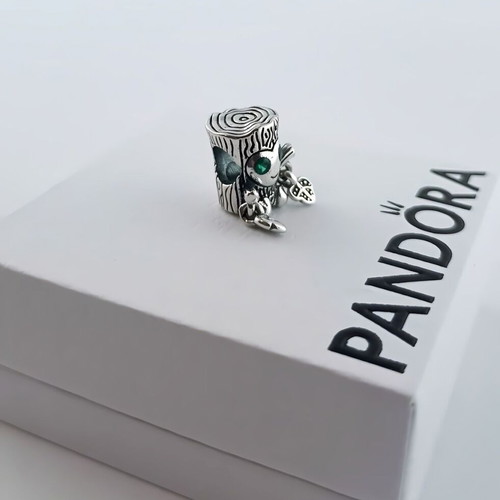 Pandora Forest Monster Charm new, silver and green magical creature