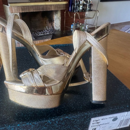 DODICI Gold 15cm Heels like new, size 37, very stable