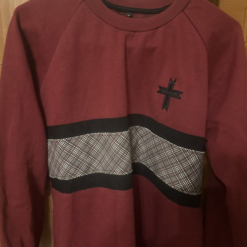 Crossover men's sweatshirt like new, burgundy, size S