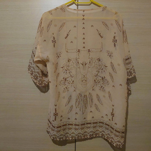 Beige brown kimono tunic like new, size Small/Medium