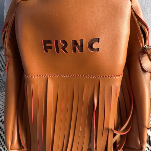 FRNC backpack medium size camel color eco leather like new