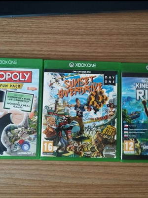 Xbox One games pack like new: Monopoly, Sunset Overdrive, Kinect Sports Rivals