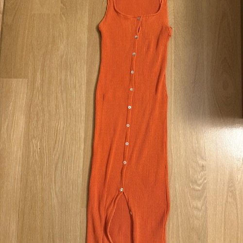 Zara coral fitted dress medium, like new
