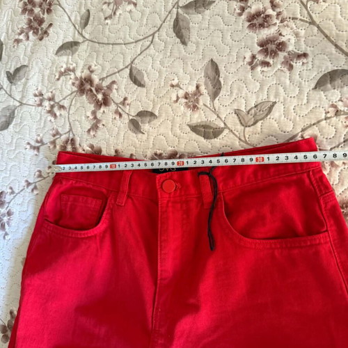 Ovs Fashion women's jeans like new, red, sizes S-M