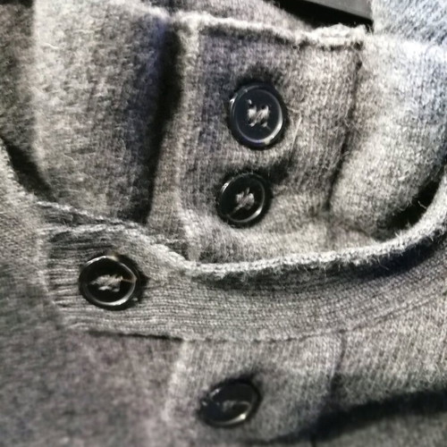 Winter men's wool cardigan used, grey, size S