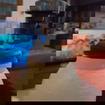 Ατσάλινη ιατρική φιάλη οξυγόνου μεταχειρισμένη, 6 λίτρων, μπρούτζινος ρυθμιστής ροής